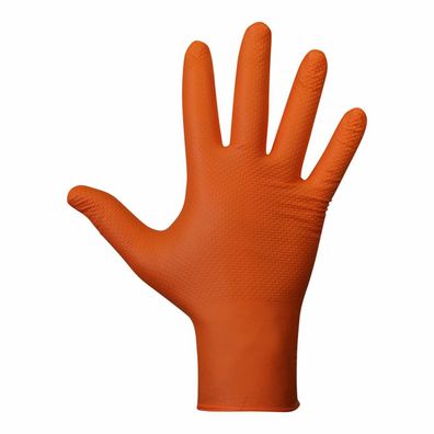 Nitril-Handschuhe JUBA Agility Grip Orange Nitril Puderfrei 50 Stück 11