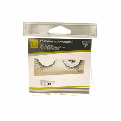 Falsche Wimpern QVS Glamour Estilo21 1 L Default Title