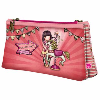 Zweifaches Mehrzweck-Etui Gorjuss Carousel Lachsfarben (21.5 x 11,5 x 5 cm) Default T