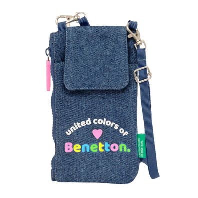 Geldbeutel Benetton Denim Mobile Tasche Blau Default Title