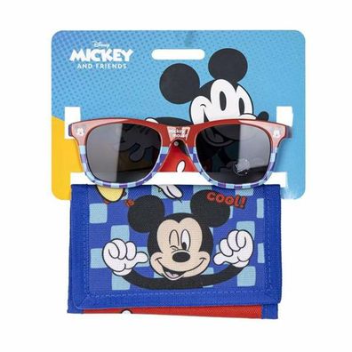 Set aus Sonnenbrille und Portemonnaie Mickey Mouse 2 Stücke Blau Default Title