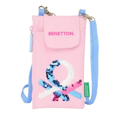 Geldbeutel Benetton Pink Mobile Tasche Rosa Default Title