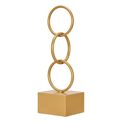 Deko-Figur Ringe Gold Metall (12,5 x 40,5 x 12,5 cm) Default Title