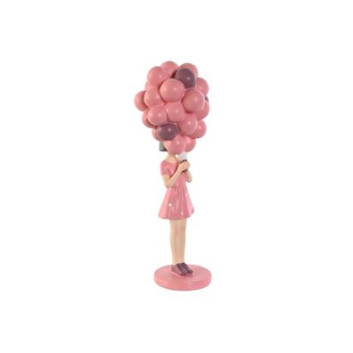 Deko-Figur Home ESPRIT Rosa Violett chica 11 x 11,7 x 32 cm Default Title