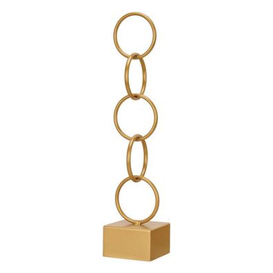 Deko-Figur Ringe Gold Metall (12,5 x 60,5 x 12,5 cm) Default Title