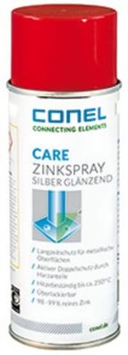 CARE Zinkspray silberglänzend 400ml Spraydose einsetzbar bis + 250 Gr.C CONEL