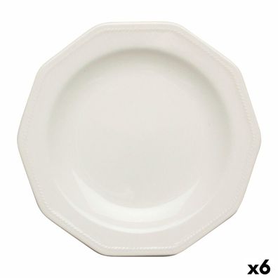 Dessertteller Churchill Artic aus Keramik Weiß Porcelæn (Ø 20,5 cm) (6 Stück) Default