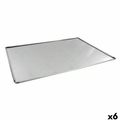 Ofenpfanne VR Silberfarben Aluminium rechteckig 48 x 34 x 0,5 cm (6 Stück) Default Ti