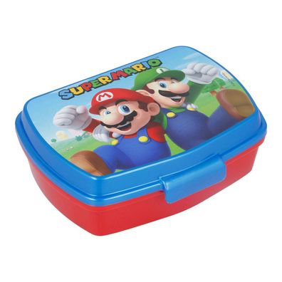 Brotdose für Sandwiches Super Mario Kunststoff Rot Blau (17 x 5.6 x 13.3 cm) Default