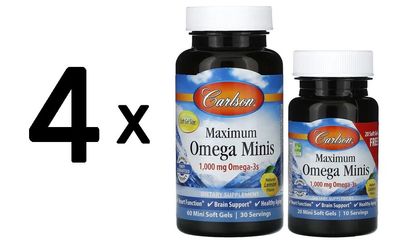 4 x Maximum Omega Minis - 60 + 20 softgels