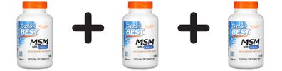 3 x MSM with OptiMSM Vegan, 1000mg - 180 vcaps