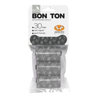 Hygienebeutel United Pets Bon Ton Regular Hund Grau (3 x 10 uds) Default Title