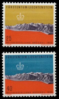 Liechtenstein 1958 Nr 369-370 postfrisch X1253DE