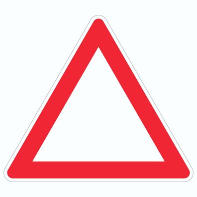 Aufkleber Dreick Vorfahrt gewähren Symbol