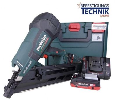 34° Metabo Akku Nagler NFR18LTX90BL 50-90mm 18V 2x4,0Ah für 34° Streifennägel