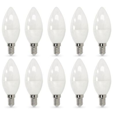 Satz mit 10 Stück LED-Glühbirne SW E14 8.5W Neutralweiß 4000K 806lm Kerzenglühbirne