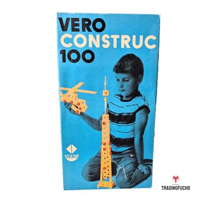 VERO Construc 100 Holz Baukasten Bausteine Grundkasten aus der DDR Retro