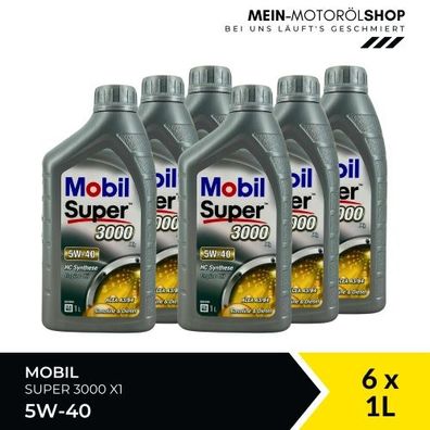 Mobil Super 3000 X1 5W-40 6x1 Liter