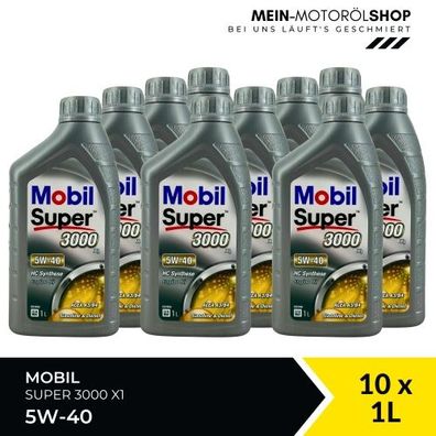 Mobil Super 3000 X1 5W-40 10x1 Liter