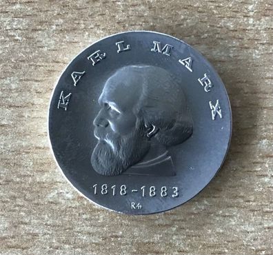 DDR Münze 20 Mark Karl Marx 1968 Silber stgl