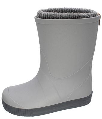 Fischer Markenschuhe Unisex Kinder Gummistiefel Stiefel gefüttert Grau