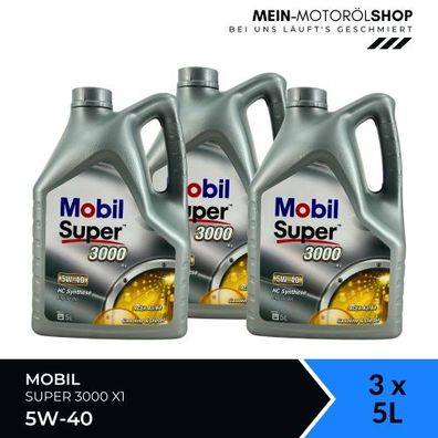 Mobil Super 3000 X1 5W-40 3x5 Liter