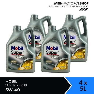 Mobil Super 3000 X1 5W-40 4x5 Liter