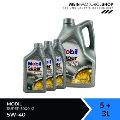 Mobil Super 3000 X1 5W-40 5 + 3 Liter