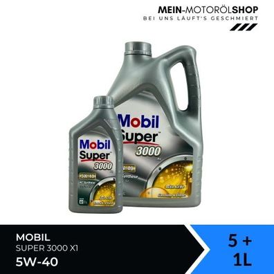 Mobil Super 3000 X1 5W-40 5 + 1 Liter