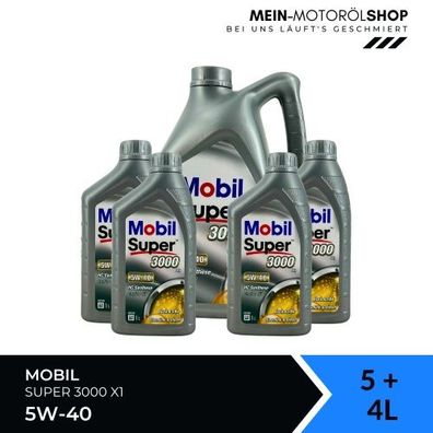 Mobil Super 3000 X1 5W-40 5 + 4 Liter