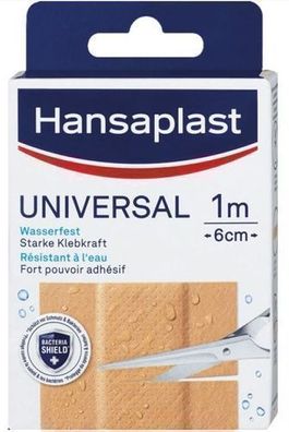 Hansaplast Universal Wasserfestes Pflaster 1m x 6cm - Vielseitiger Schutz fér Ihre Ha