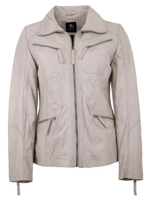 OTTO KERN - Damen Lederjacke Lammnappa off white