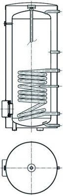 COSMO Standspeicher S150 weiss emailliert mit Folienmantel EEK "B"