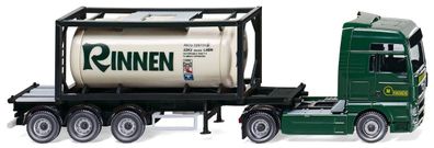 Wiking H0 1/87 053601 LKW MAN Tankcontainersattelzug 20' "Rinnen" - OVP NEU