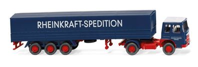 Wiking H0 1/87 051701 LKW MAN Pritschensattelzug mit Plane "Rheinkraft Spedition" - N