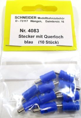 Schneider Z-H0 4083 Stecker mit Querloch blau (10 Stk) - NEU