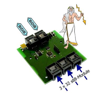 TAMS 44-05106-01 ZEUS (s88-BiDiB-Link), Fertig-Baustein