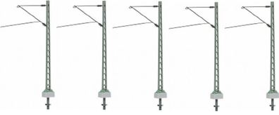 Sommerfeldt 185 H0 Gitter- Streckenmast mit Ausleger, lackiert (VE=5) - OVP NEU