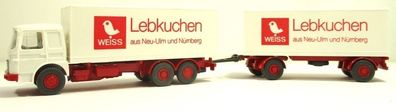 Spur H0 1:87 Wiking LKW MAN Büssing WEISS Lebkuchen (06/54)