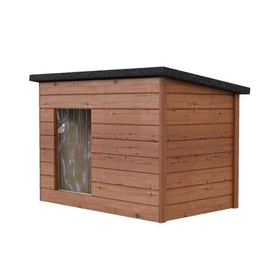 Hundehütte Wetterfest Hundehaus Hundehöhle Winterfest Isoliert Holz 113x76 cm 10337