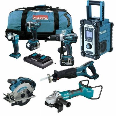 MAKITA DGA901 ZKU2 Akku-Winkelschleifer LXT 18V 11tlg. Akku Werkzeug Combo Kit