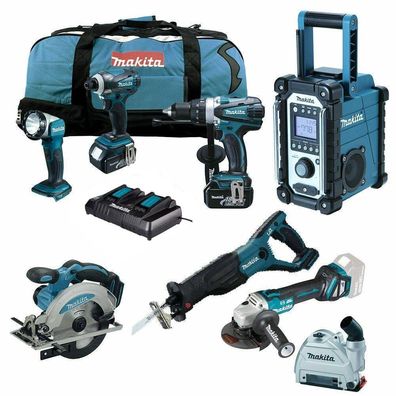 MAKITA DGA514 ZJU1 Akku-Winkelschleifer LXT 18V 12tlg. Akku Werkzeug Combo Kit