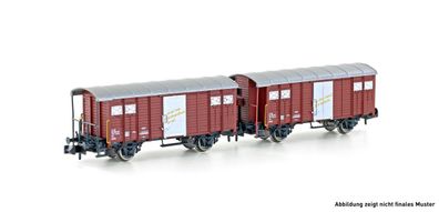 Hobbytrain N H24251 2er Set gedeckte Güterwagen K3 SBB, Ep. IV - NEU