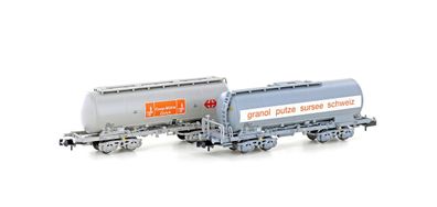 Hobbytrain N H23491 2er Set Silowagen Uacs SBB Granol + COOP, Ep. IV - NEU