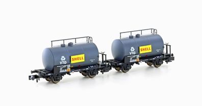 Hobbytrain N H24831 2er Set Leichtbau-Kesselwagen DB/VTG/Shell, Ep. IV - NEU