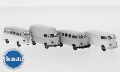 Brekina H0 1/87 10210 VW Bauteile für 4 VW-Bulli-T1b-Modelle 1960, - OVP NEU