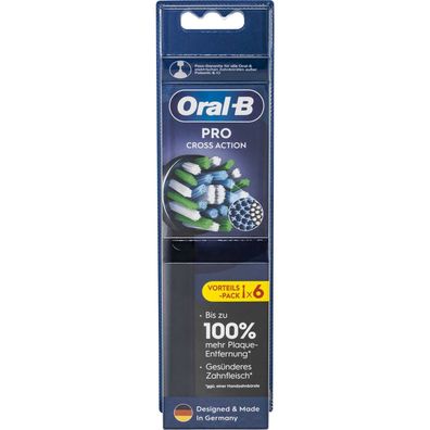 Oral-B 6er Aufsteckbürsten Pro CrossAction Schwarz