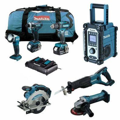 MAKITA DDF485 RTJ Akku-Bohrschrauber LXT 18V 11tlg. Akku Werkzeug Combo Kit