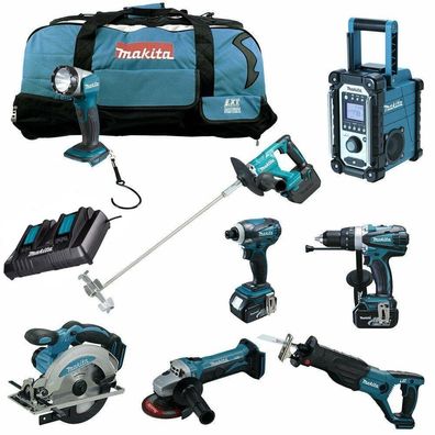 Makita DUT130 Rührgerät 18V Akku Combo Kit inkl. DHP458 + DTD152 + DMR112