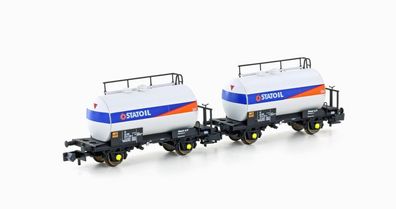 Hobbytrain N H24853 2er Set Leichtbau-Kesselwagen DSB/Statoil, Ep. IV - NEU